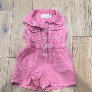 Zara Kids Pink Sleeveless Romper